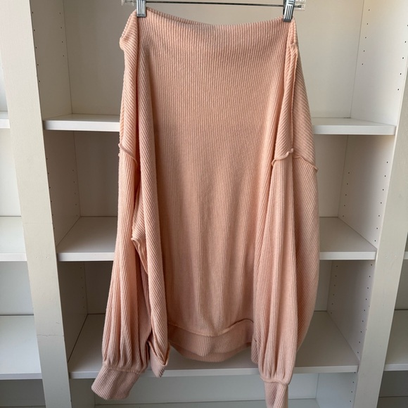 WE THE FREE PEOPLE Pink Main Squeeze Hacci Top - Picture 5 of 8